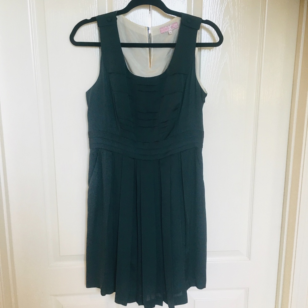 Green Anthropologie/Parameter 100% Silk Dress